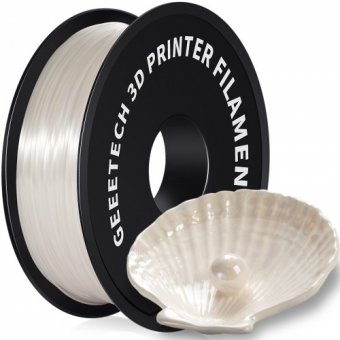 Filament 3D Geeetech PLA SILK alb 1,75 mm 1 kg