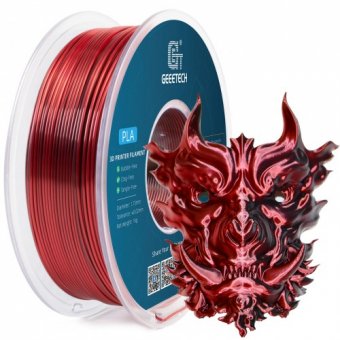 Filament 3D Geeetech SILK DUAL COLOR negru rosu 1,75 mm 1 kg
