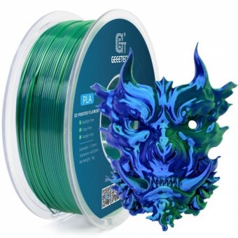 Filament 3D Geeetech SILK DUAL COLOR verde albastru 1,75 mm 1kg 