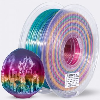 Filament 3D Geeetech SILK  curcubeu 01 1,75 mm 1 kg 