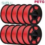 Filament 3D Sunlu PETG rosu cires 1,75 mm 1 kg