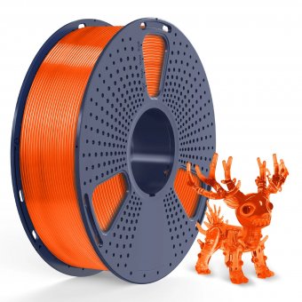 Filament 3D Sunlu PLA+ portocaliu transparent 1,75 mm 1 kg
