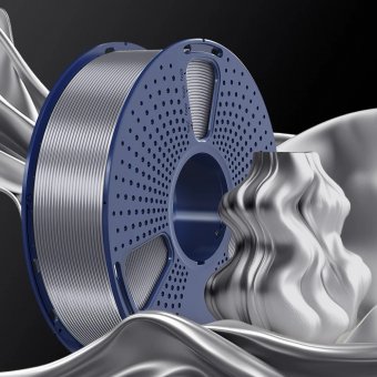 Filament 3D Sunlu PLA +SILK gri 1,75 mm 1 kg 
