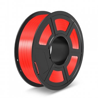 Filament Sunlu PLA+ rosu transparent 1,75 mm 1 kg 